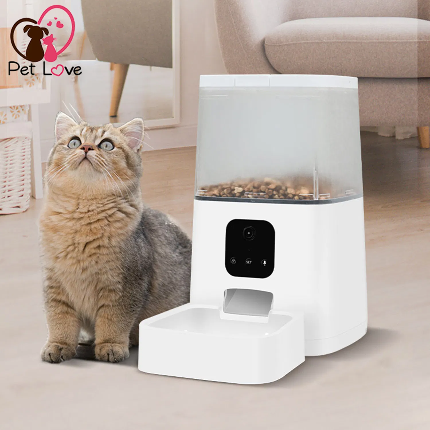 Smart Automatic Pet Feeder 5L with Remote Control Feature