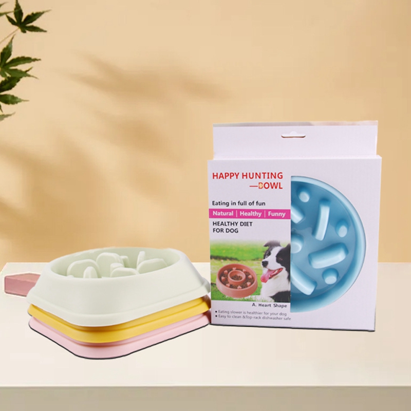 Pet Food Bowls Dog Slow Feeder Bowl Dogs Cats Anti-guiping Lick Prevent Obesity Slow Down Eating Pet Slow Feeder Dog Bowl