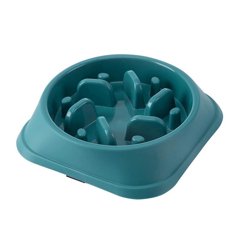 Dog Bowl Slow Feeder with Anti-Skid Non-Slip Grip Base to Reduce Overeating Bloating Vomiting Obesity for Wet Dry Raw Food