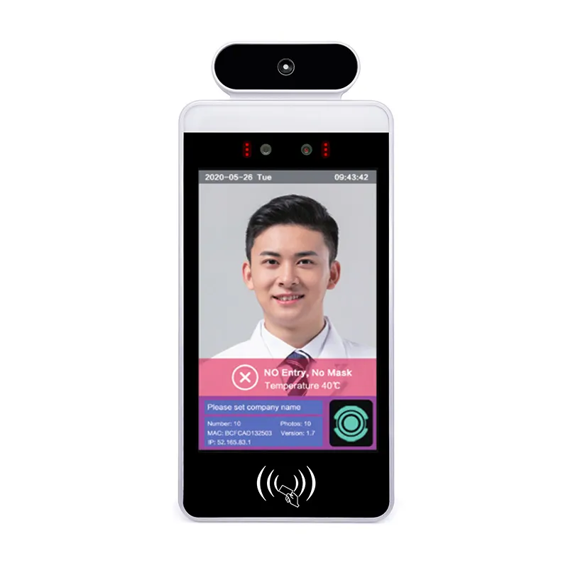 Facial Recognition Thermometer Angle View