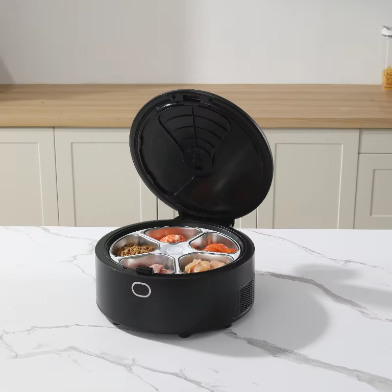 Automatic Cat Feeder Wet Food Dispenser Cordless Timer Pet Feeder with Ice Pack Refrigerated Auto Wireless Box Packing