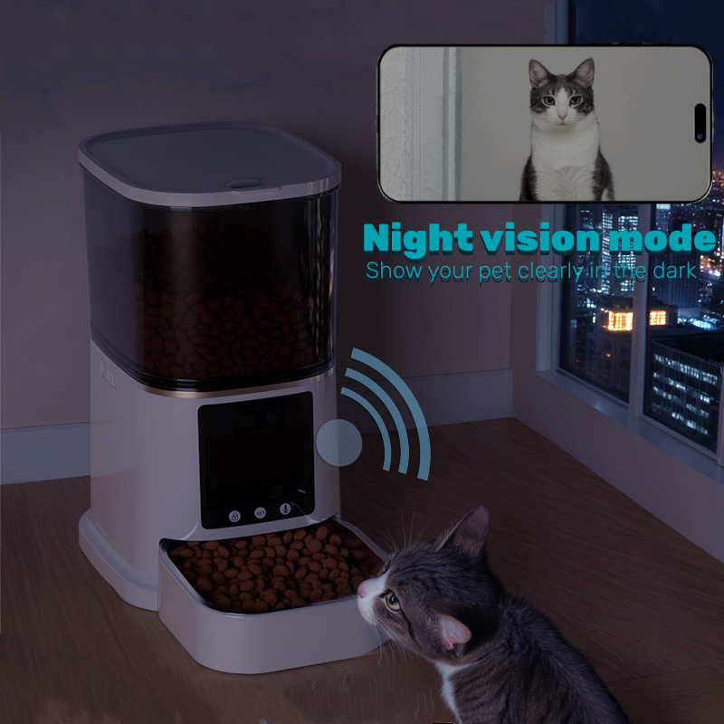 Popular Pet Supplies App Remote Control Voice Recording Custom Feeding Plan Suitable Wifi Smart Pet Feeder For Multi Pet Family
