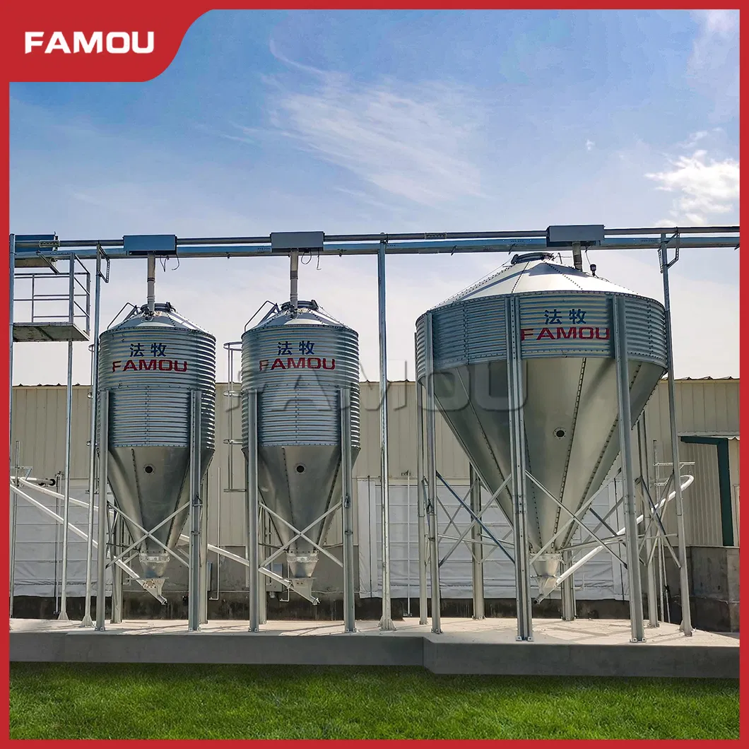 High-Capacity Galvanized Steel Silo for Vacuum Feeding Systems