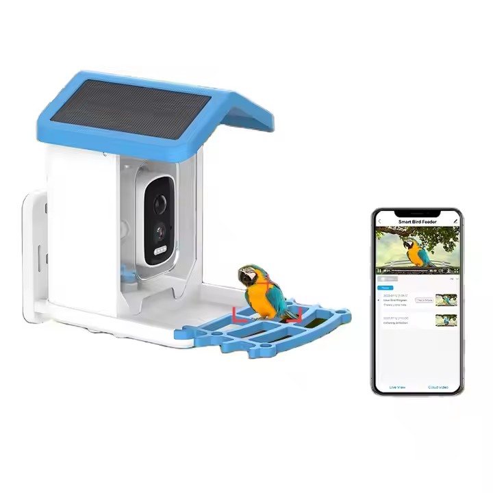 Wildlife Monitoring Solar Camera Remote View AI Smart Bird Feeder With Camera
