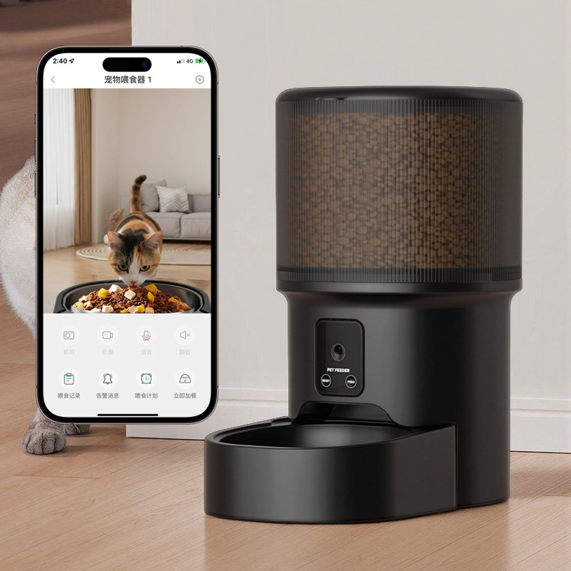 Pet Smart Automatic Plastic Feeder Timed Feeding Remote Voice Control Household Video Wholesale