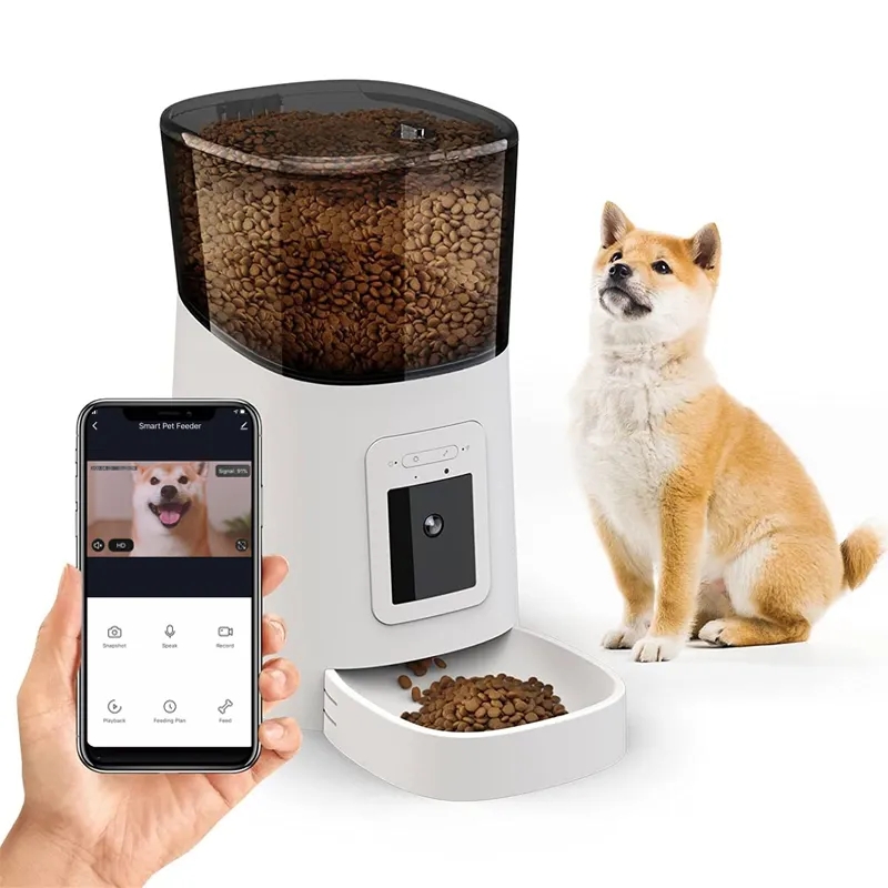Premium Automatic Smart Pet Feeder with 1080P Box Camera WiFi Remote View IR Night Vision Two-Way Audio Cloud 1 Year