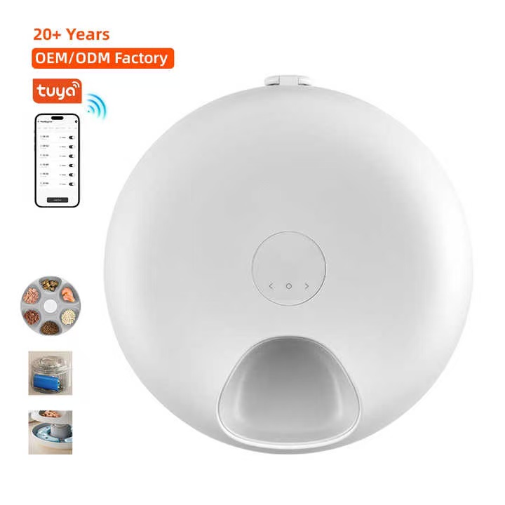 Factory 1.4L Direct New Series Eco-Friendly Wireless Automatic Cat and Dog Feeder Wet Food Refrigerated with Battery Supplied