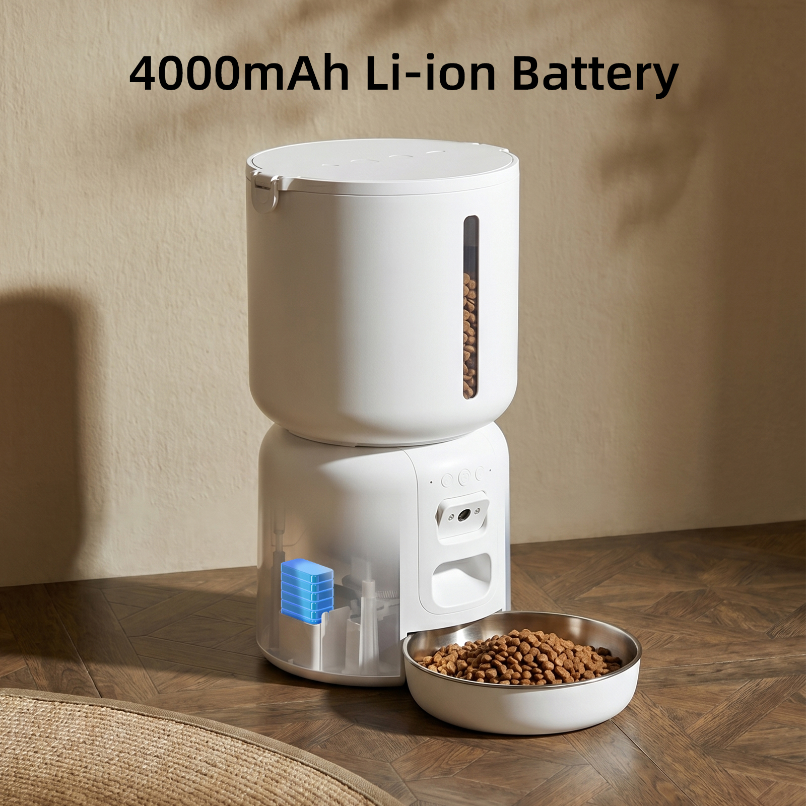 New Series Automatic Pet Feeder Voice Recording Wireless Power Supply Wifi APP Connection Cat Feeder