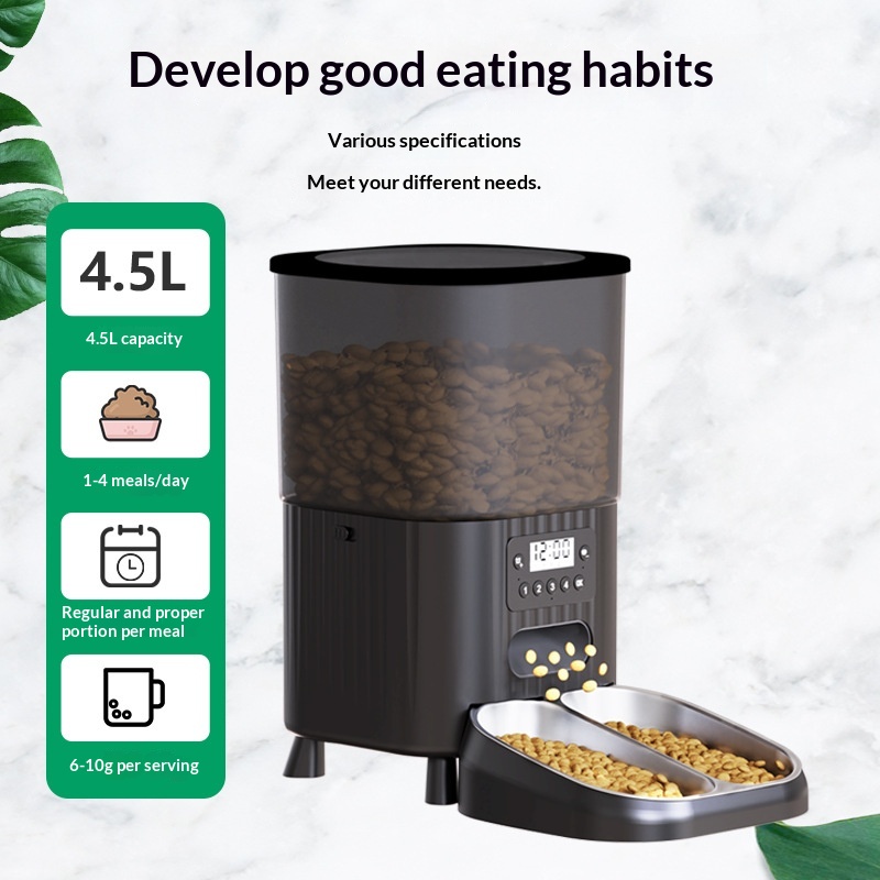 Factory-Direct New Smart Pet Feeder Timed Portion-Controlled Waterproof Removable 4L Charge for Cats Dogs Food Dispenser