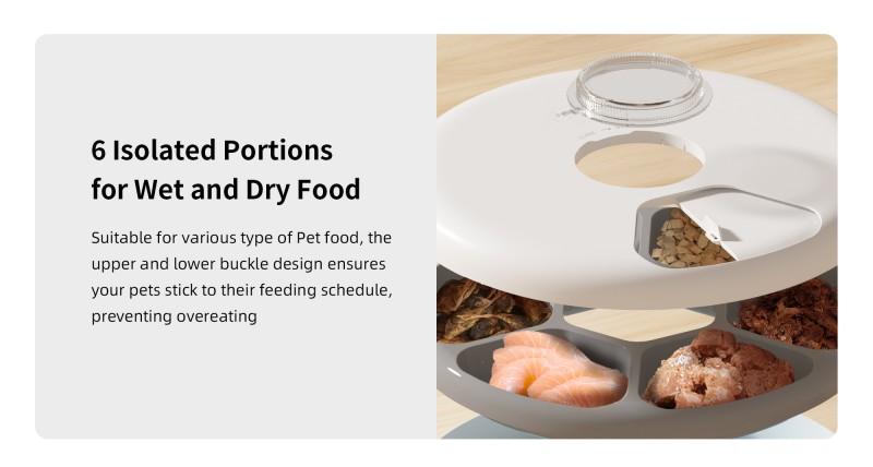 Programmable Smart Automatic Foldable Battery-Powered Portable Plastic Cat Dog Feeder Wet/Dry Food Dispenser Refrigerating