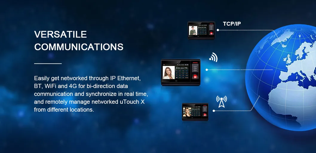 Customer Programmable Android Biometric Recognition Time Attendance System with WiFi 4G GPRS RFID Reader