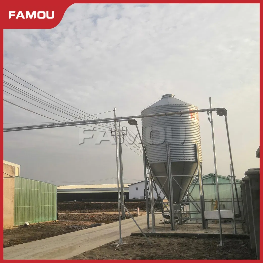 High-Capacity Galvanized Steel Silo for Vacuum Feeding Systems
