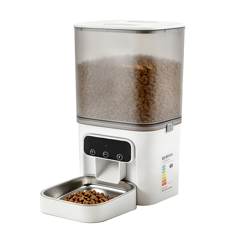 Cross-Border New Automatic Smart Feeder 4L Cat &amp; Dog Smart Remote-Controlled Timed Quantitative Non-Jamming Food Dispenser