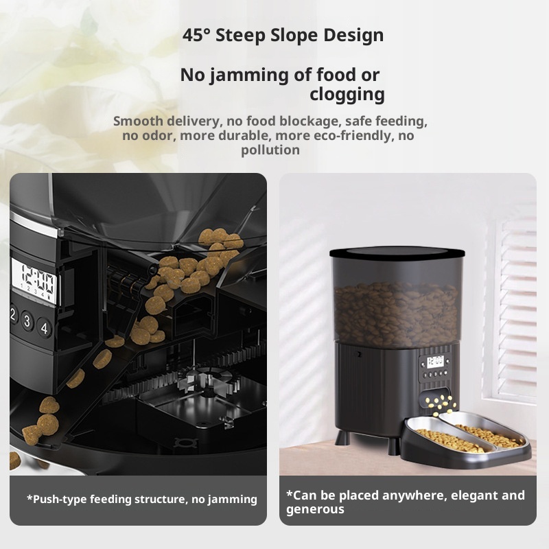 Factory-Direct New Smart Pet Feeder Timed Portion-Controlled Waterproof Removable 4L Charge for Cats Dogs Food Dispenser