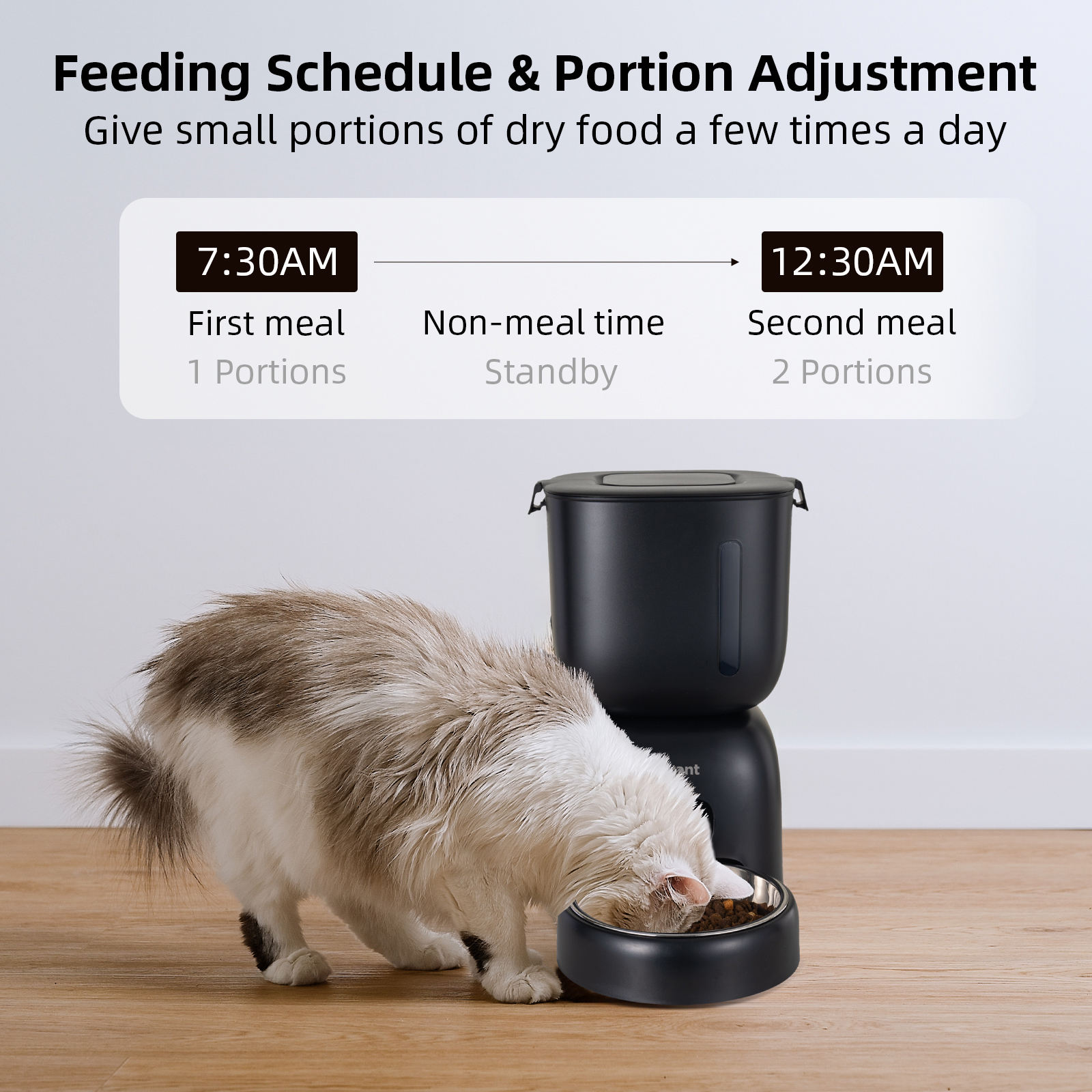 Automatic Pet Feeder 3L Self-Feeding Dog Feeder Timed 10S Voice Recorder Dual Power Supply Automatic Cat Food Dispenser