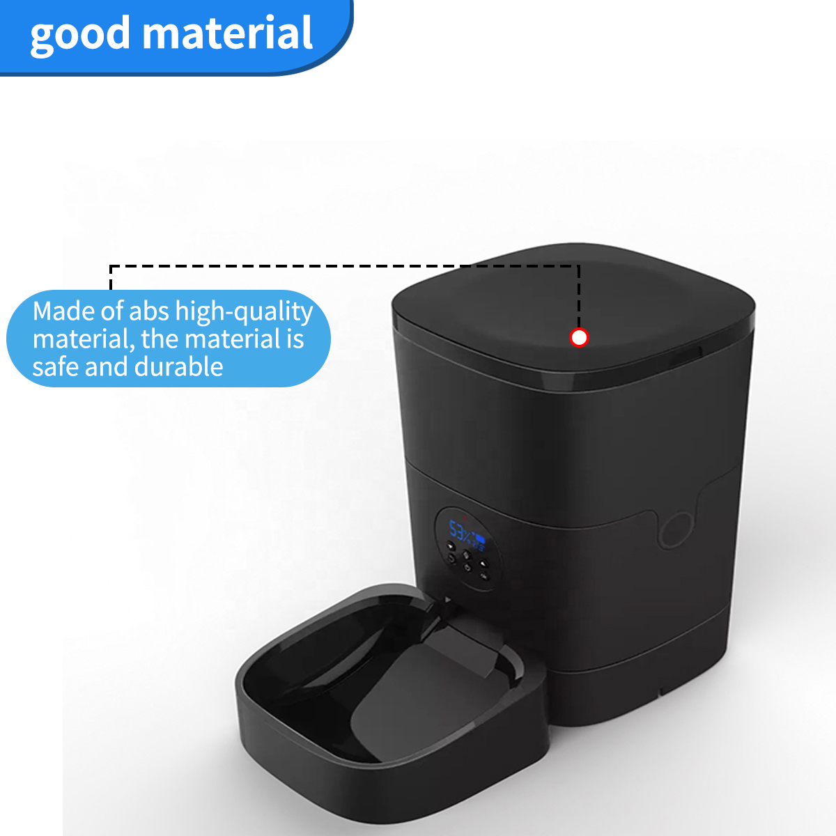 Automatic Cat Feeder Timed Pet Feeder Programmable Control Portion Smart Manual Button Pet Feeder