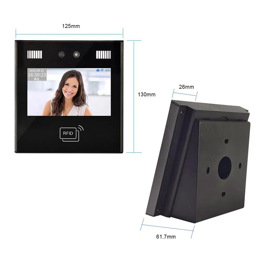 Backup Battery Optional Cloud Software Biometric Ai Face Recognition RFID Time Attendance System