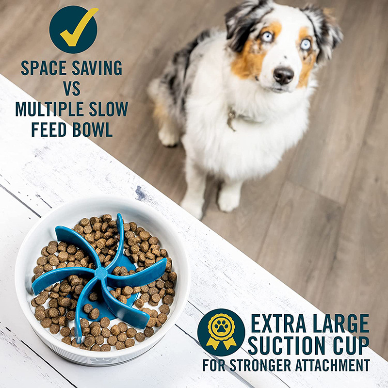 Shenzhen Slow-Speed Feeder Bowls for Pets Plastic Intestinal Pet Propeller Helps to Slow Down Feeding for Dogs