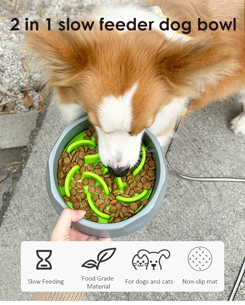 Silicone Slow Feeder Dog Food Bowl