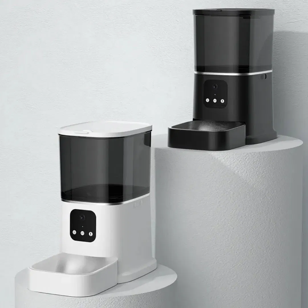 6L Smart HD Camera Voice Recording ABS Dual Power Pet Feeder