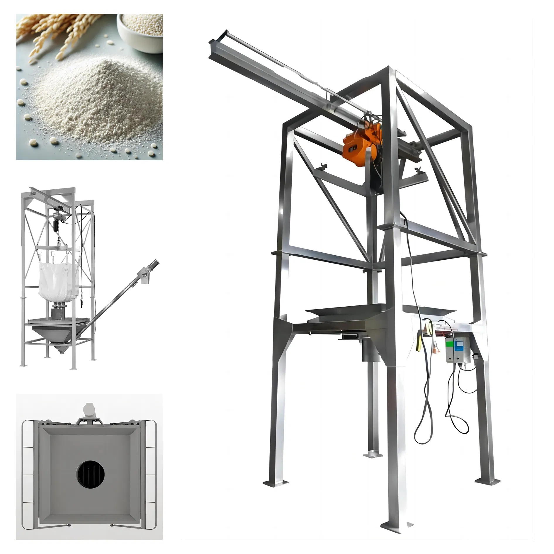 Advanced Weighing Super Sack Discharge System with PLC Control