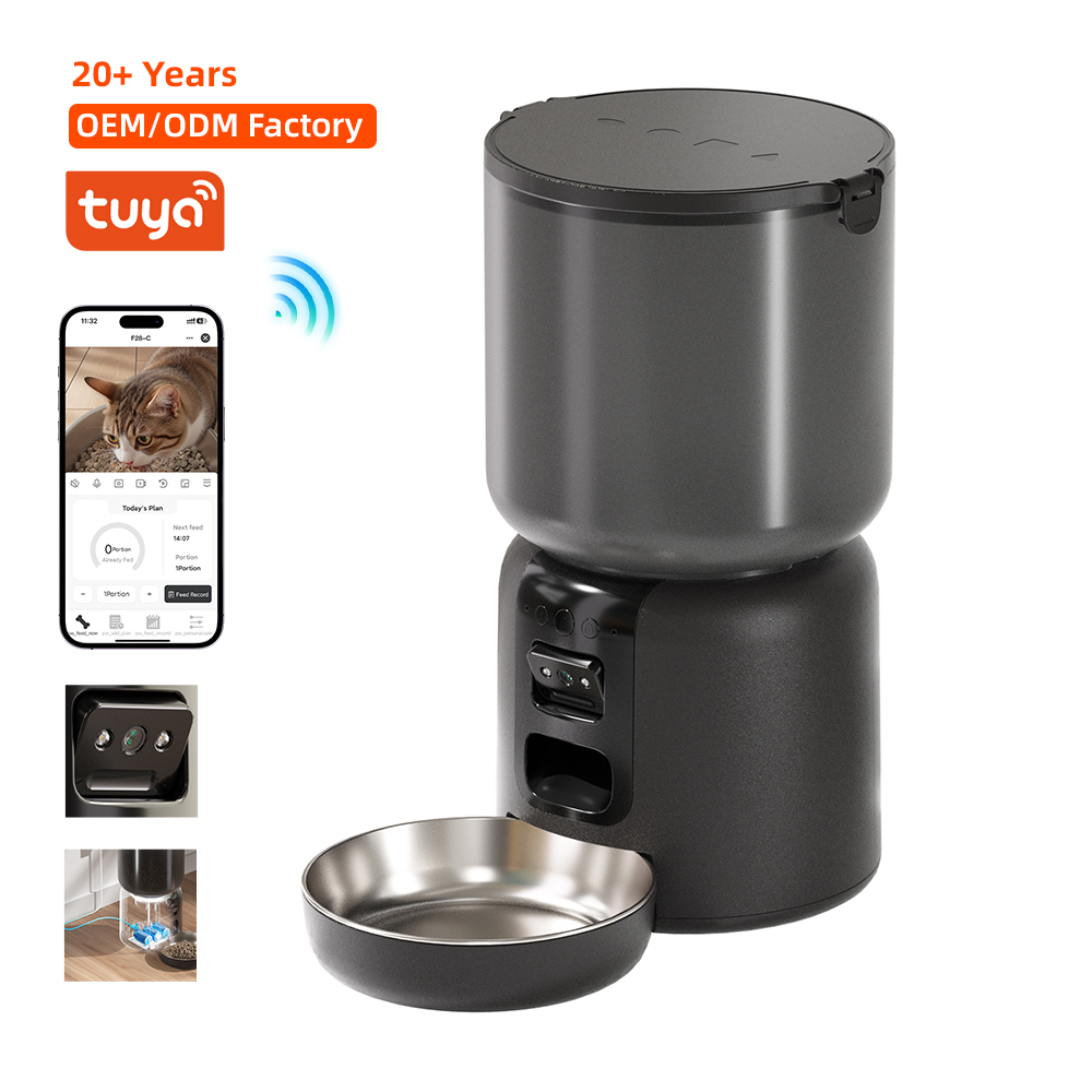 New Series Automatic Pet Feeder Voice Recording Wireless Power Supply Wifi APP Connection Cat Feeder