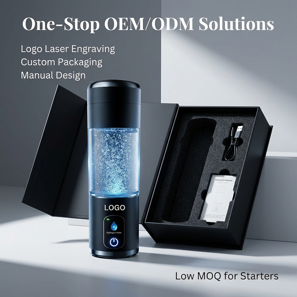 Phyflow Premium 8000PPB Hydrogen Water Bottle For Anti-aging Cellular Hydration Luxury Tritan SPE PEM Ionizer For Clinics