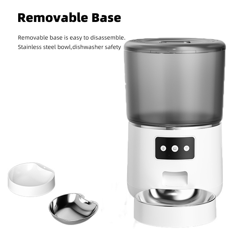 Factory Smart Automatic 2L Portable Pet Feeder Solid Modern Plastic Cat &amp; Dog Food &amp; Water Dispenser with Camera IPX5 Waterproof