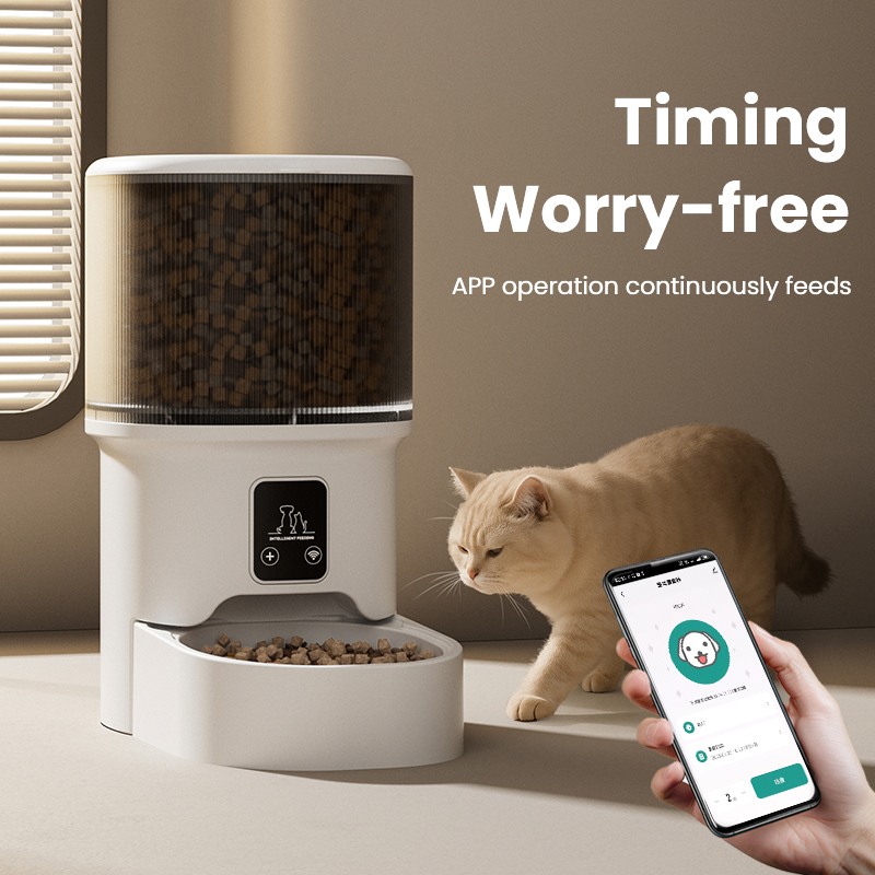 Factory Supply App Custom Feeding Schedule Anti Block Fresh Storage Detachable Bowl Smart Wifi Pet Food Dispenser for Pet