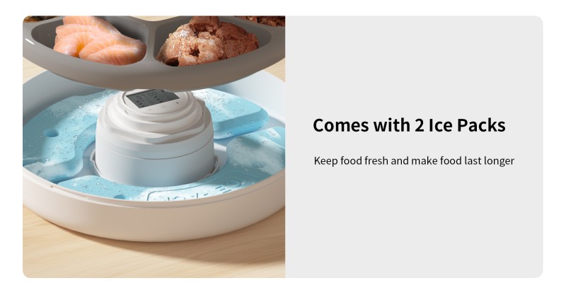 Programmable Smart Automatic Foldable Battery-Powered Portable Plastic Cat Dog Feeder Wet/Dry Food Dispenser Refrigerating