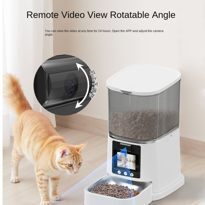 Cat Dog Intelligent Feeder Camera Remote Timing Quantitative Feeding Pet Automatic Feeding Machine