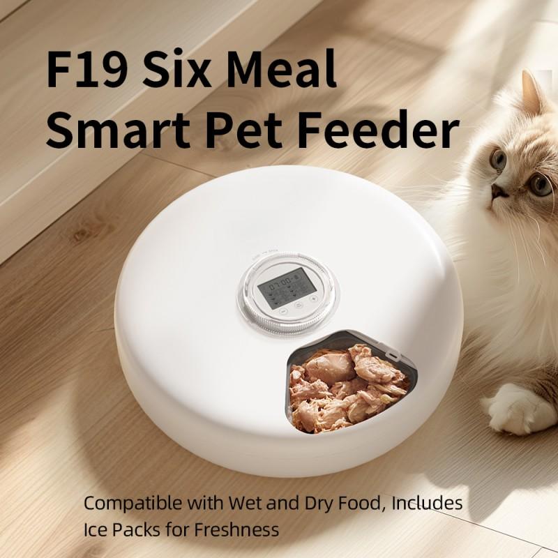Programmable Smart Automatic Foldable Battery-Powered Portable Plastic Cat Dog Feeder Wet/Dry Food Dispenser Refrigerating
