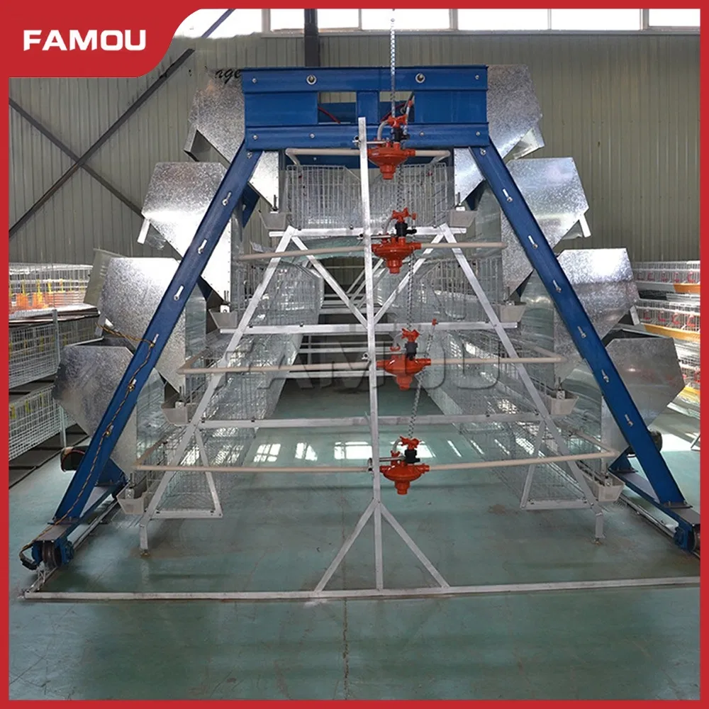 Automatic Poultry Equipment H Ladder Type Poultry Chain Trolley Feeding Silo System