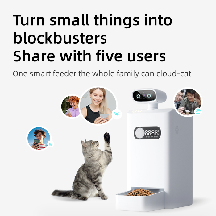 3.5L Smart 4K Pet Feeder Camera with AI Feeding, Remote Control, Two-Way Audio, and Interactive Play