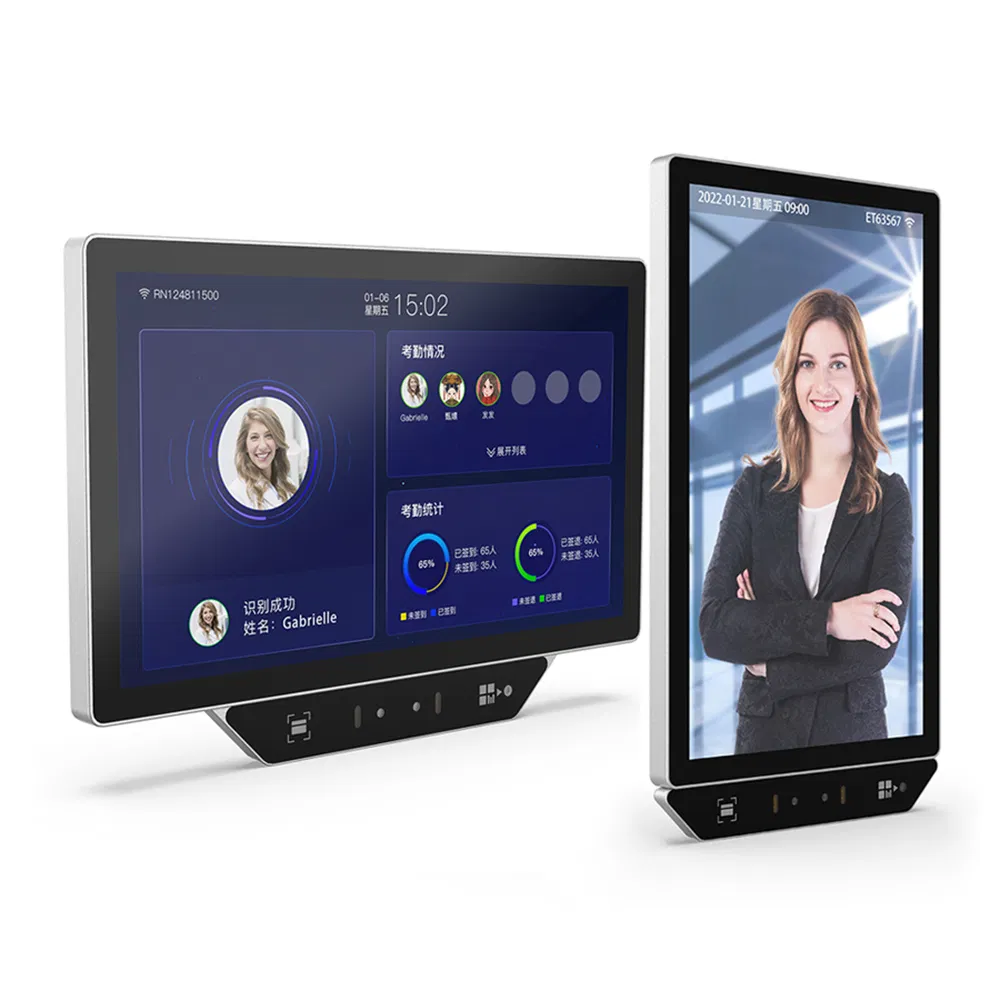 Anti-Cheating Cloud Management Android Smart Aluminum Alloy RFID Qr Code Access Control Face Recognition Attendance System for Staff Entrance