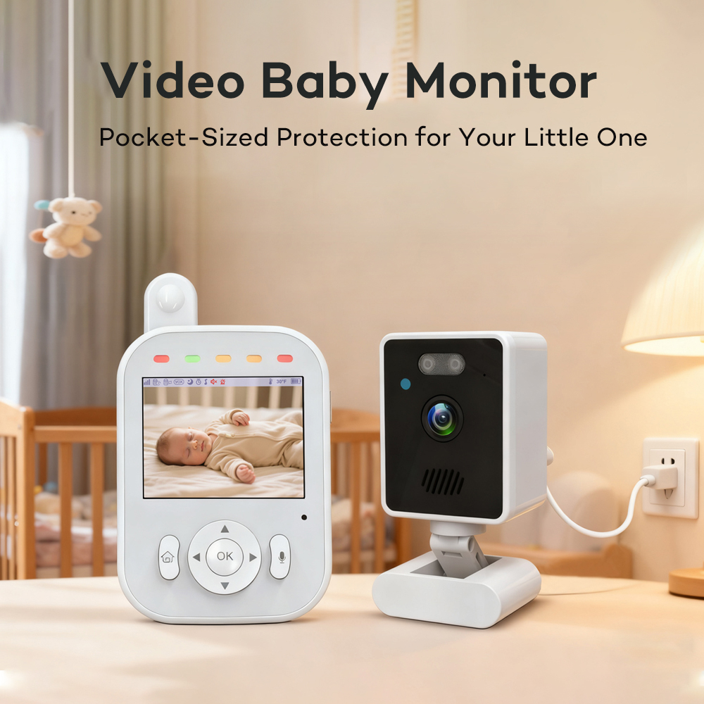 NEW 2.8 Inch Display 720P Night Vision Lullaby 2.4GHz Wireless Audio Video Temperature Feeding Timer Baby Camera Monitor NO Wifi