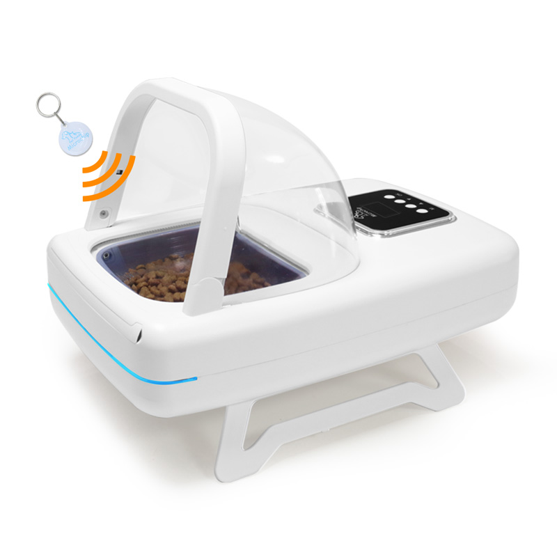 New Function Multi-Pet Families Smart Feeder Microchip RFID-Sensing Feeder Automatic Pet Feeder with RFID and Infrared Sensing