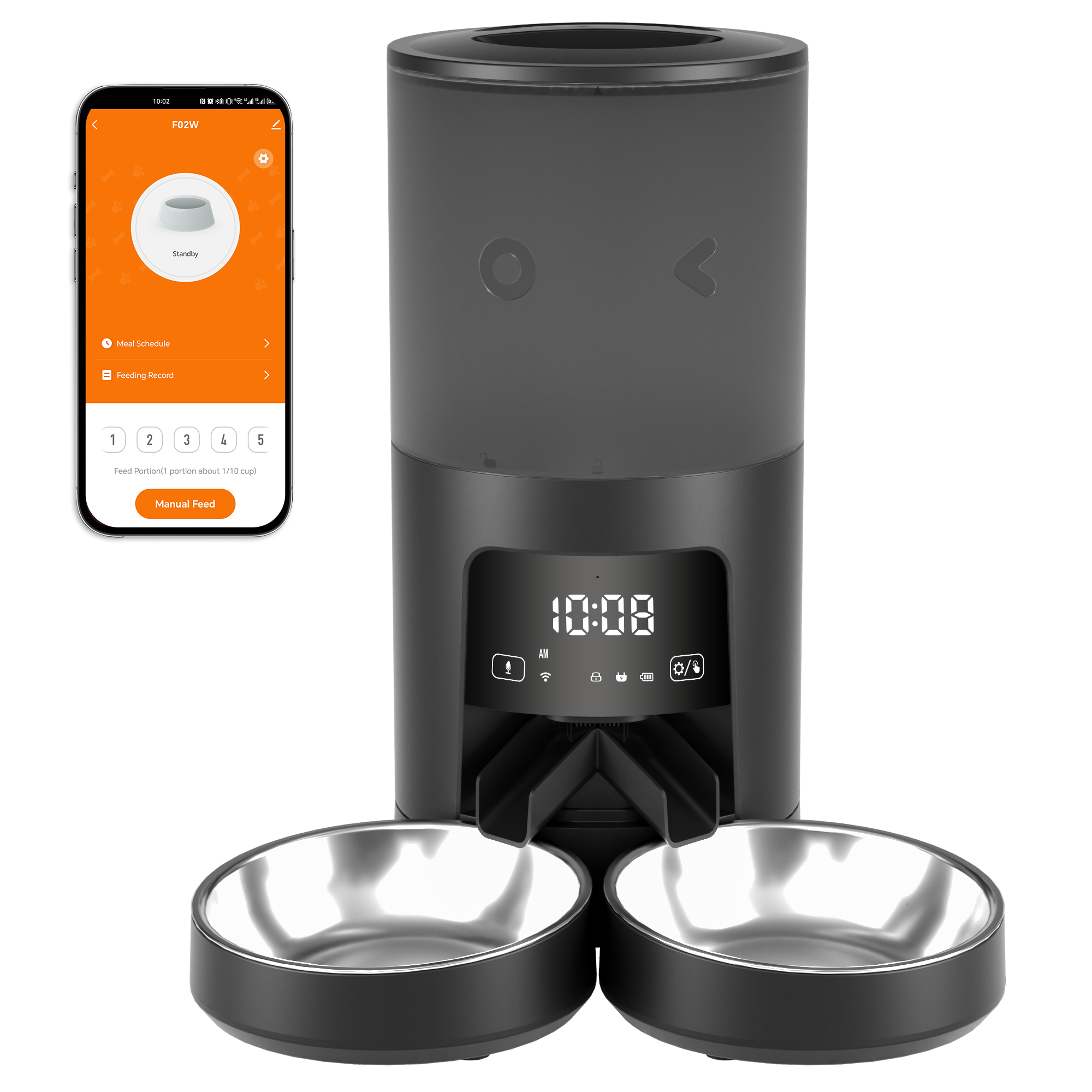 WIFI Automatic pet feeder dimensions