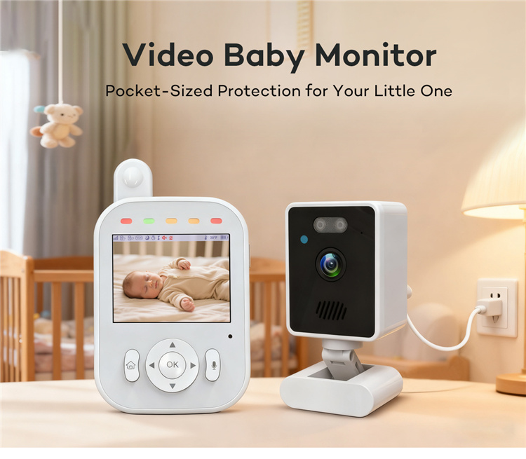 NEW 2.8 Inch Display 720P Night Vision Lullaby 2.4GHz Wireless Audio Video Temperature Feeding Timer Baby Camera Monitor NO Wifi