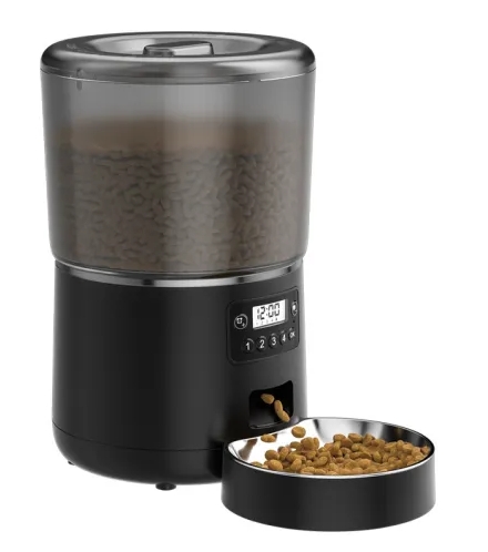 4L Automatic Cat Feeder with Timer, Portion Control, Dual Power Supply, Voice Recording, Dry Food Dispenser for Pets