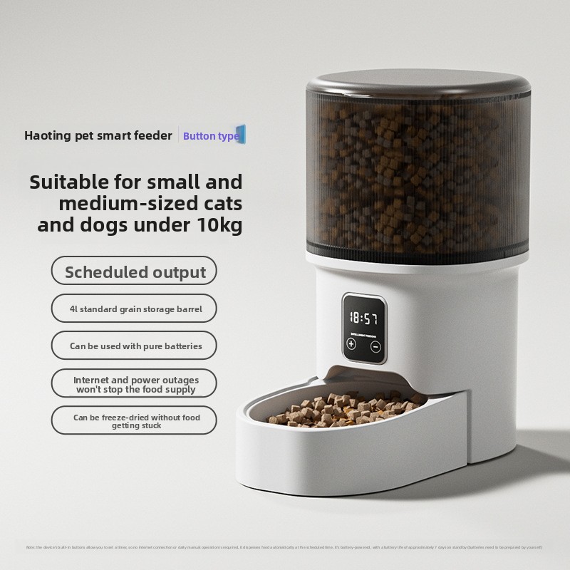 Smart Automatic Pet Feeder 4L With Mobile Phone Timing Quantitative Remote Feeding For Cats &amp; Dogs Tuya APP