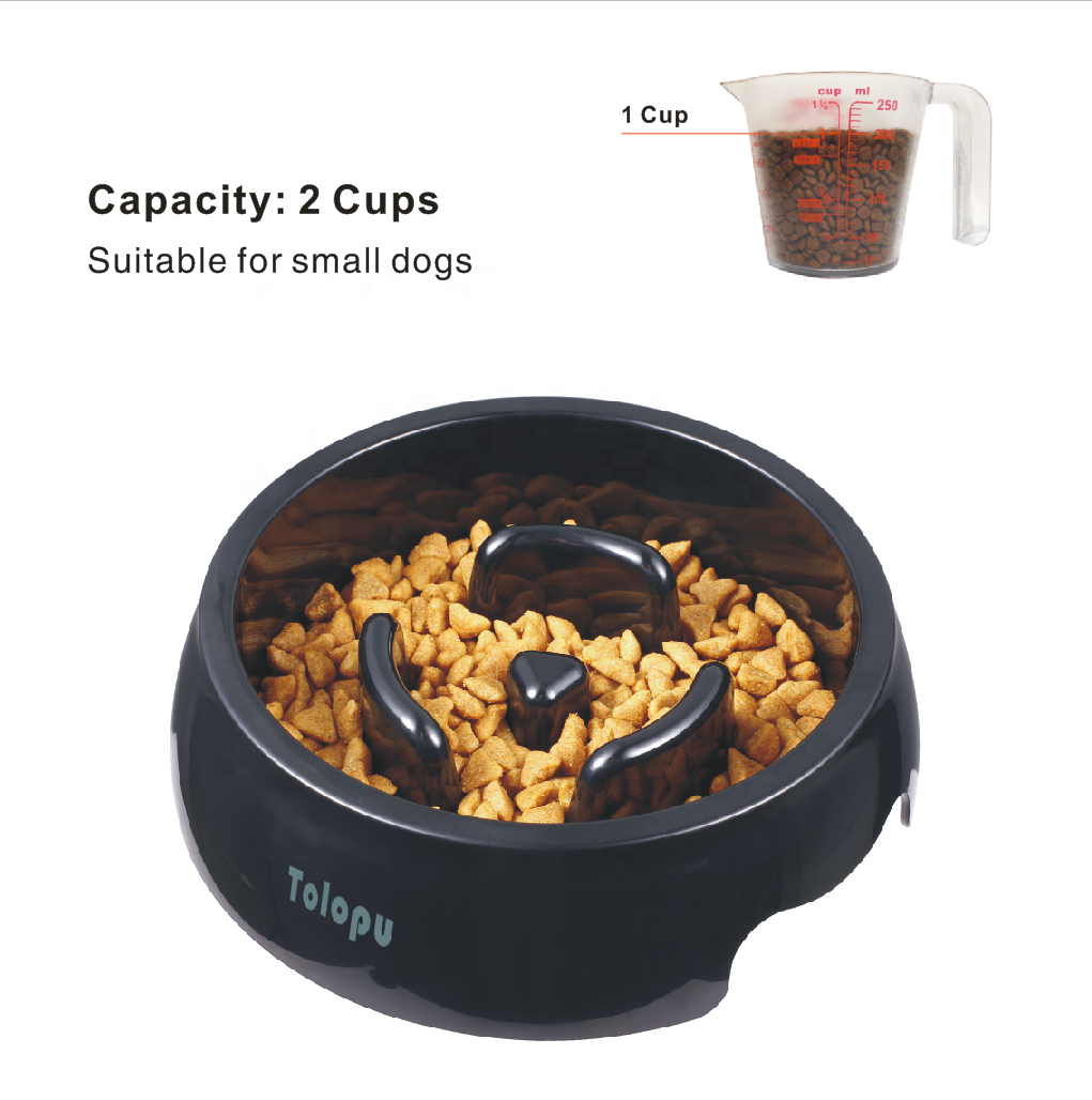 Dog Feeding Food Bowls Plastic Slow Feeder Prevent Obesity Puppy Eating Dish Bowl Food Grade