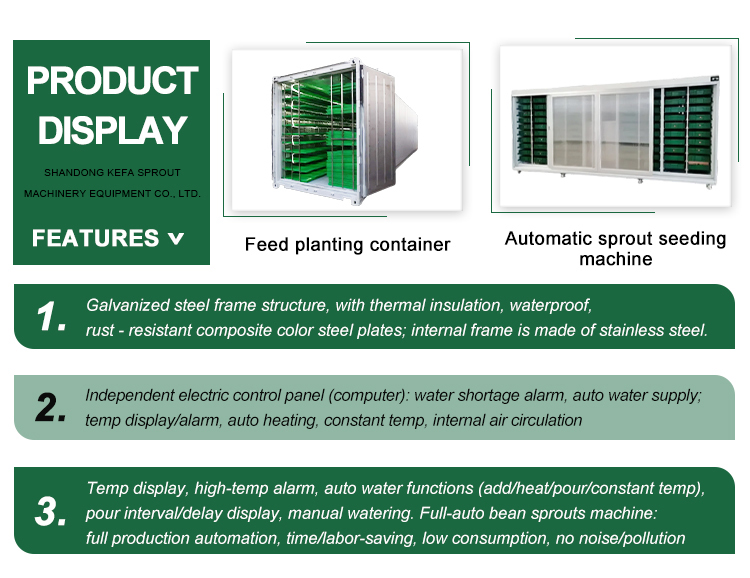 Hydroponics Container Intelligent Control Farming Microgreen Barley Fodder System Container Full Automated Fodder System