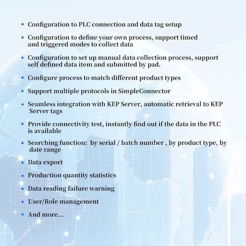 Automatic Realtime Product Data Acquisition System For Food And Drink Factory, Support Modbus, MQTT, OPCUA S7 Protocols