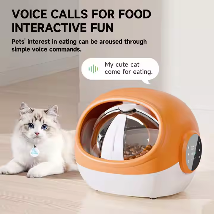 Smart Interactive Pet Feeder with Voice Call, Sensor Door, Dual-Battery Design &amp; Scheduled Meal Control for Cats &amp; Dogs
