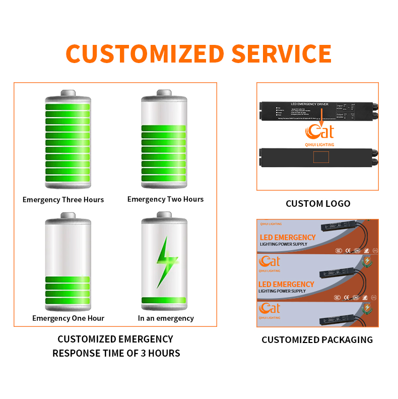 Rechargeable Battery Management Function LED Emergency Power Supply AC-DC Energy Transfer With Multiple Output Options
