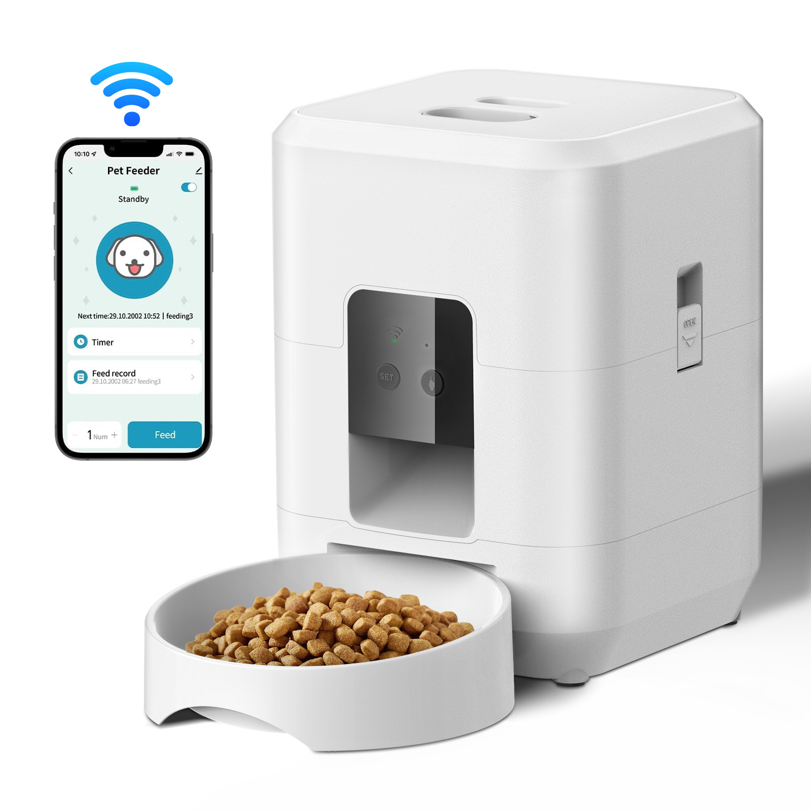 2026 Hot Selling 2L Capacity Pet Smart Automatic Pet Feeder App Control Timed Remote Food Dispenser for Cats Dogs Bulk Price