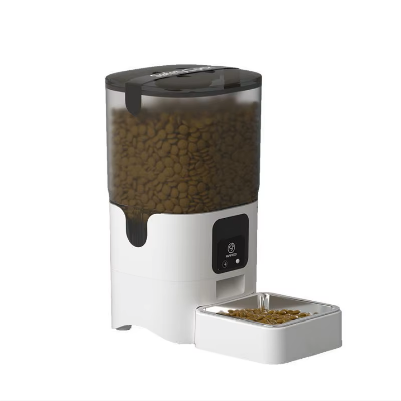 6L Automatic Pet Feeder, Timed Feeding Dispenser with Optional WiFi Camera &amp; Stainless Steel Bowl for Small Cats and Dogs
