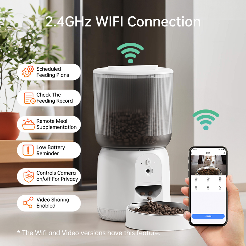 Source Factory Automatic Pet Intelligent Smart Feeder Large Capacity Cross-border Cat Dog Food Timing Feeding Smart Pet Feeder