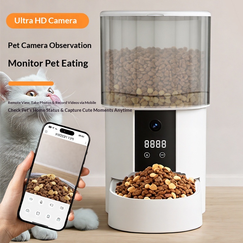 Factory Wholesale Timed Quantitative Smart ABS Feeder Remote Control for Dogs Pets Cats